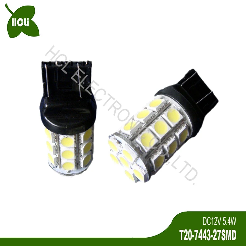 Hot Sales 12V 5W T20 W21/5W W21W 7443 7440 Car Led Bulbs Reverse Lights Turn Signal Stop Light Rear Fog Lamp free shipping 50pcs