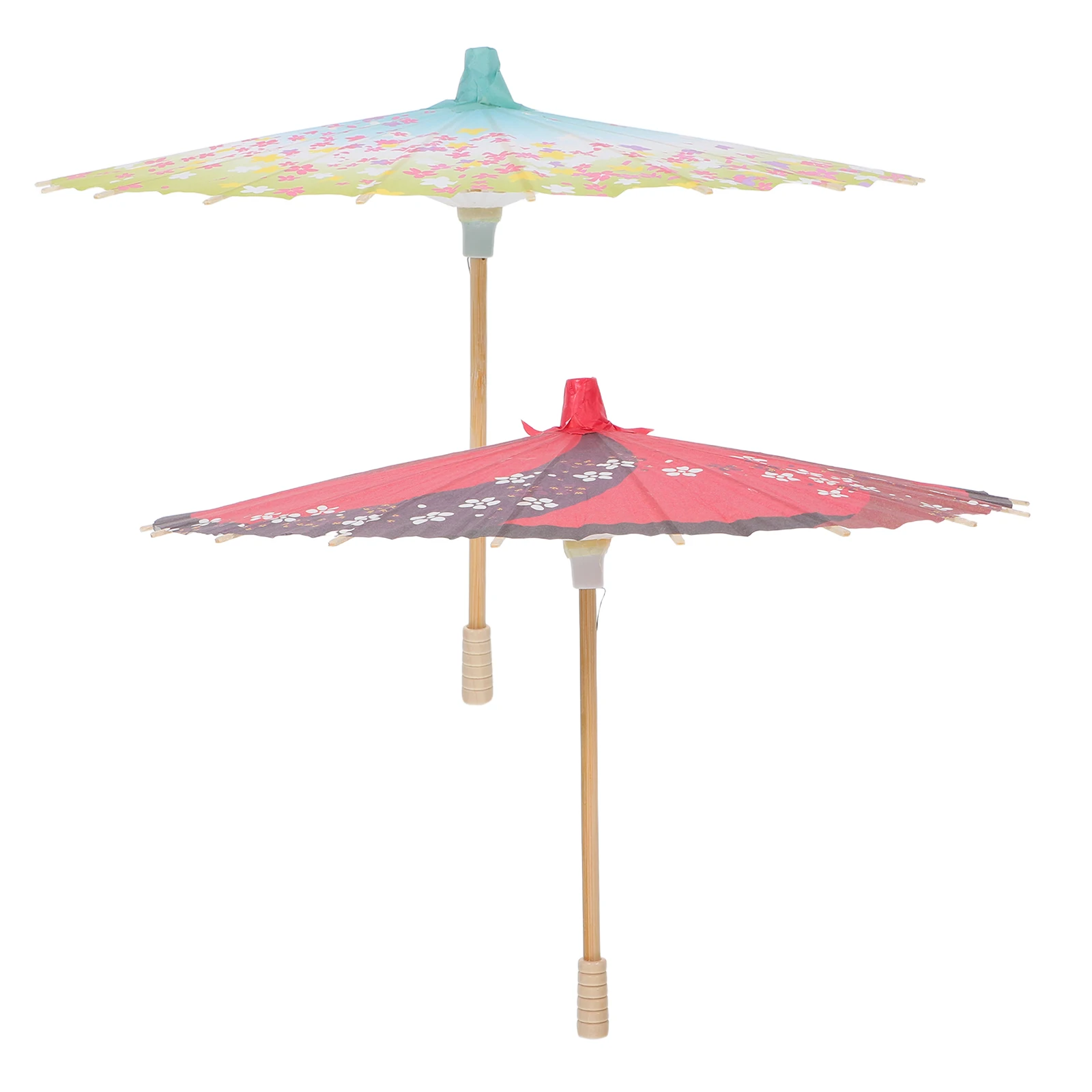 

2pcs Umbrella 30cm Green Classical Paper for Festival Home Stage Japanese Classical Paper Umbrella Style