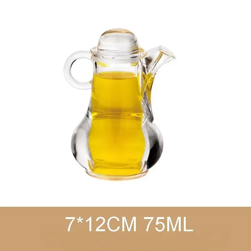 مرق قوارب المطبخ PC وعاء زيت أكريليك صلصة الصويا زجاجة خل الجدول زجاجة توابل مع مقبض وعاء الزيت