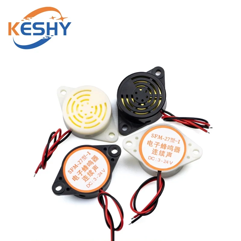 SFM-27 95DB Alarm High-decibel 3-24V 12V Electronic Buzzer Beep Alarm Intermittent Continuous Beep for Arduino SFM-27 Buzzer