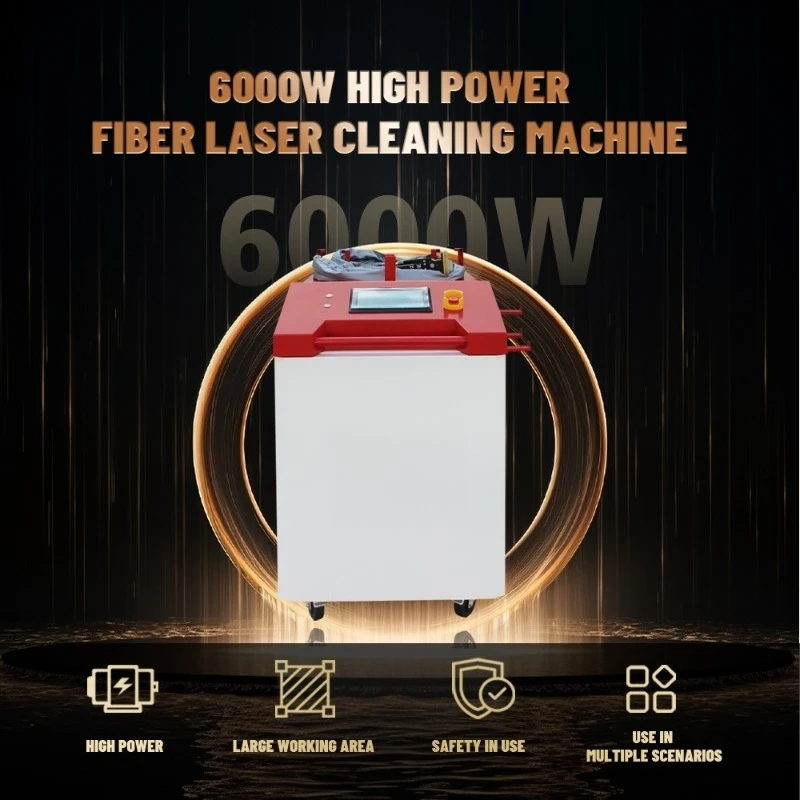 High Quality 6000W Laser Cleaning Machine Handheld Paint Metal Rust Removal Machine for Car