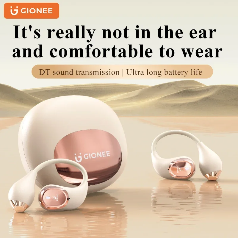 Gionee JL012 Earclip Bone Conduction Earbuds Wireless Earphones Bluetooth 5.3 360°ACS Sound Sport Headphones Headset with Mic