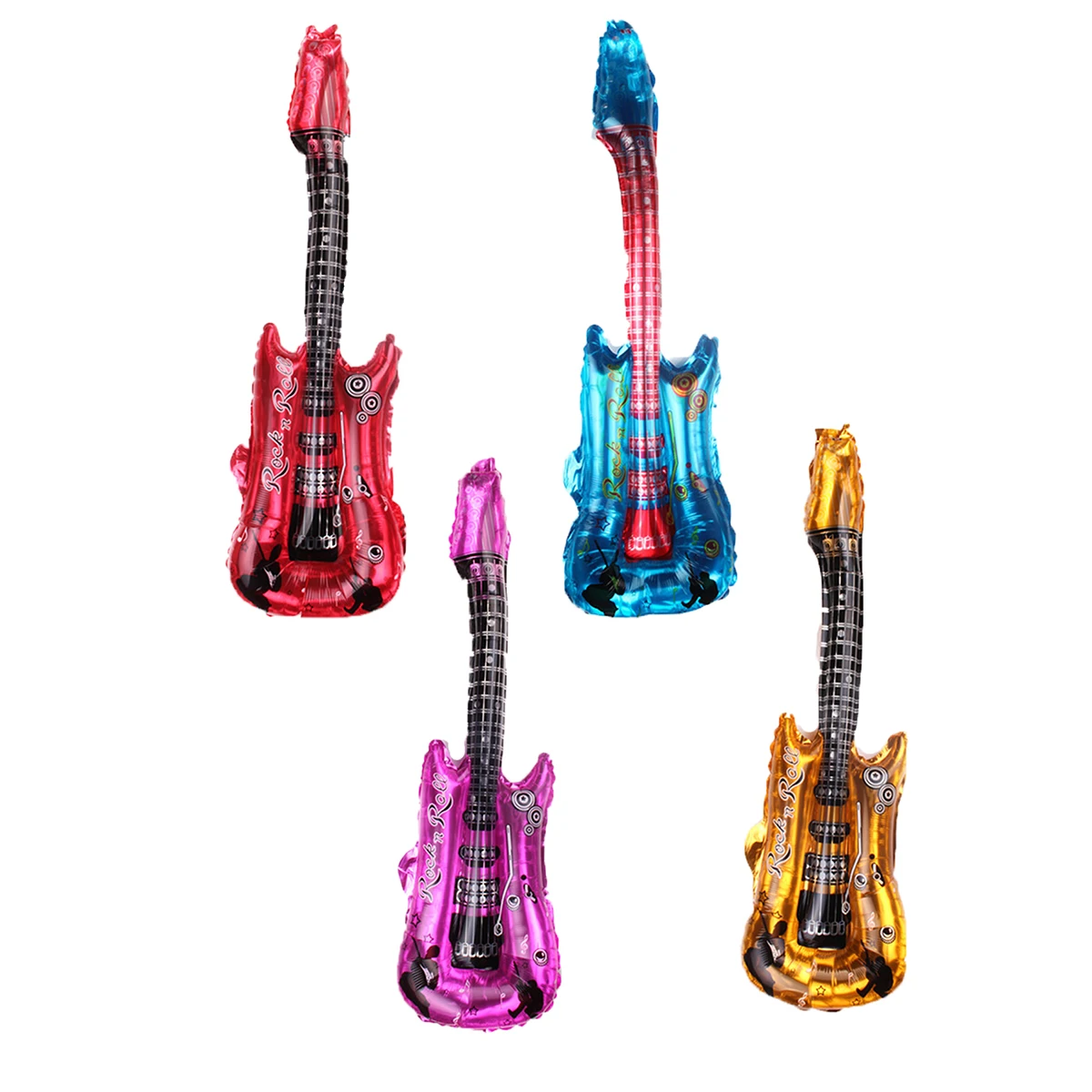 12 stks 32 inch Gitaar Folie Ballonnen Rock Band Muziek Thema Feestdecoratie Verjaardagsfeestje Bruiloft Decoraties