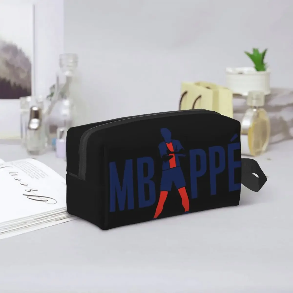 Custom Mbappes Soccer Travel Cosmetic Bag Women French KM Football Makeup Toiletry Organizer Ladies Beauty Storage Dopp Kit