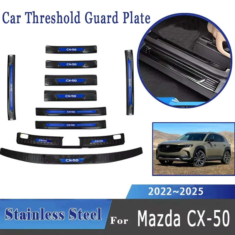 

Car Threshold Guard Plate For Mazda CX-50 CX50 VA 2022 2023 2024 2025 Stainless Steel Trunk Door Sills Guard Plate Accessories