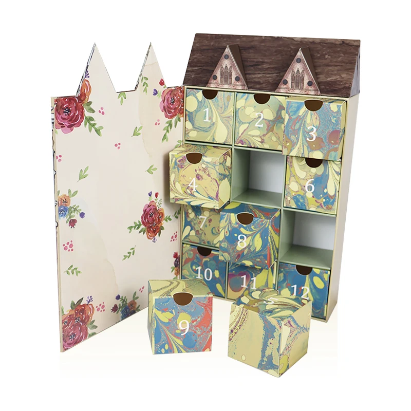 Customization.Wholesale Customizable Advent Calendar Gift Box with Custom logo Printed Advent Calendar Box