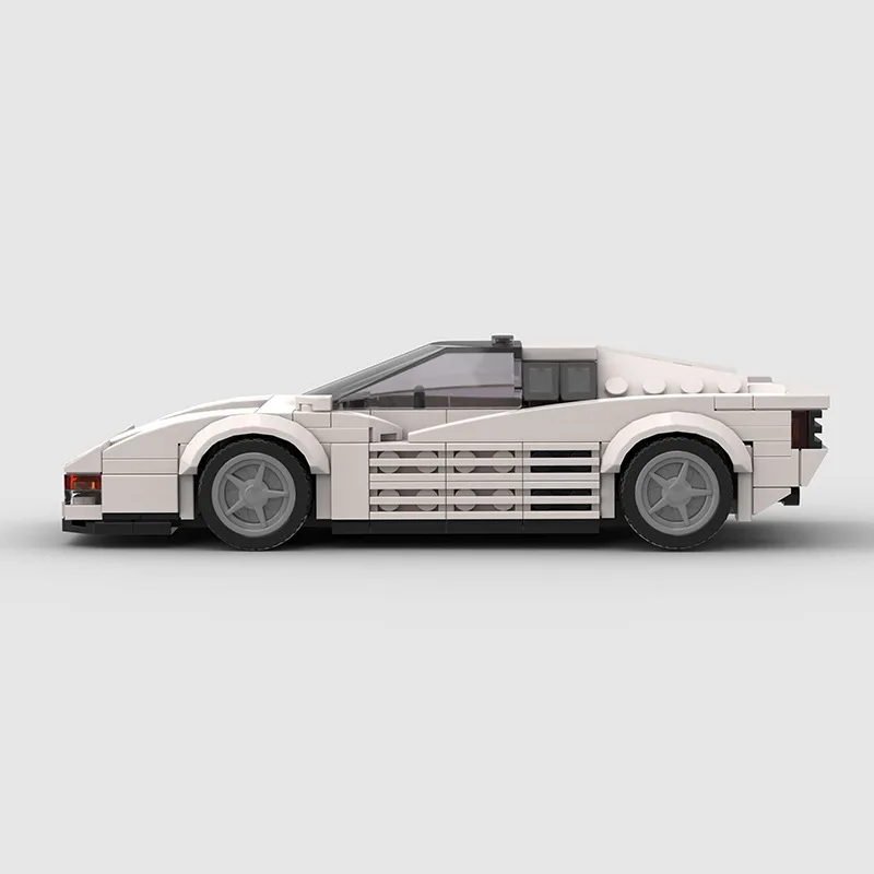 328Pcs MOC Testarossa Sports Car Assembly Vehicle Brick Model Educational Gift for Kids Car Model Kit for Assembling & Display