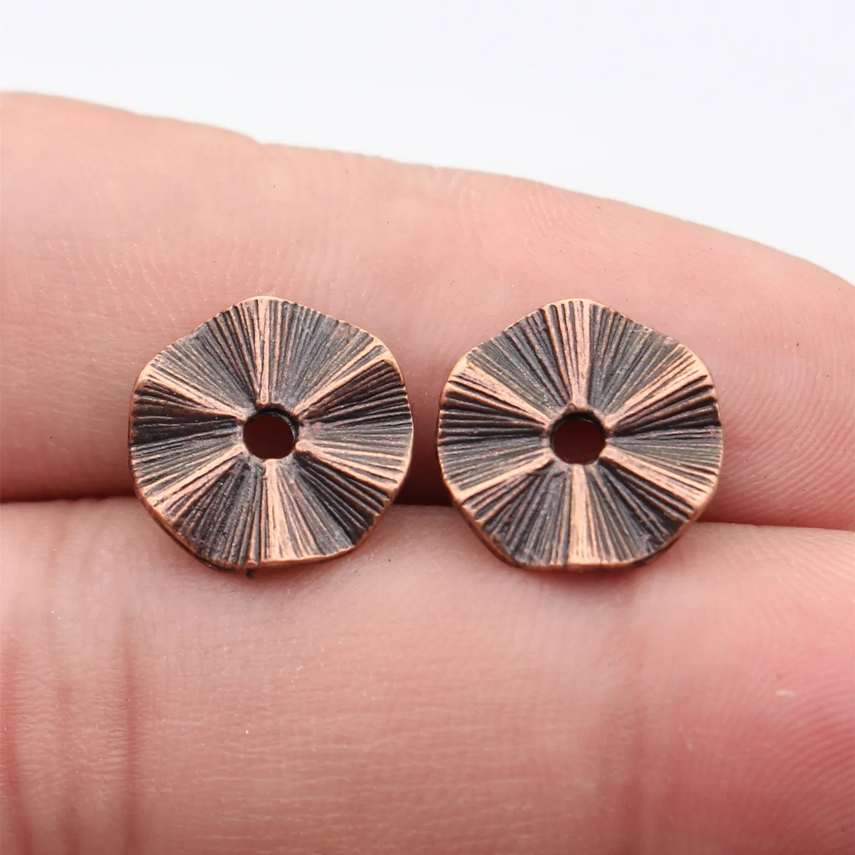 Circle Flat Position Spacer Beads Blank Disc Alloy Bulk For Beaded Jewelry Making