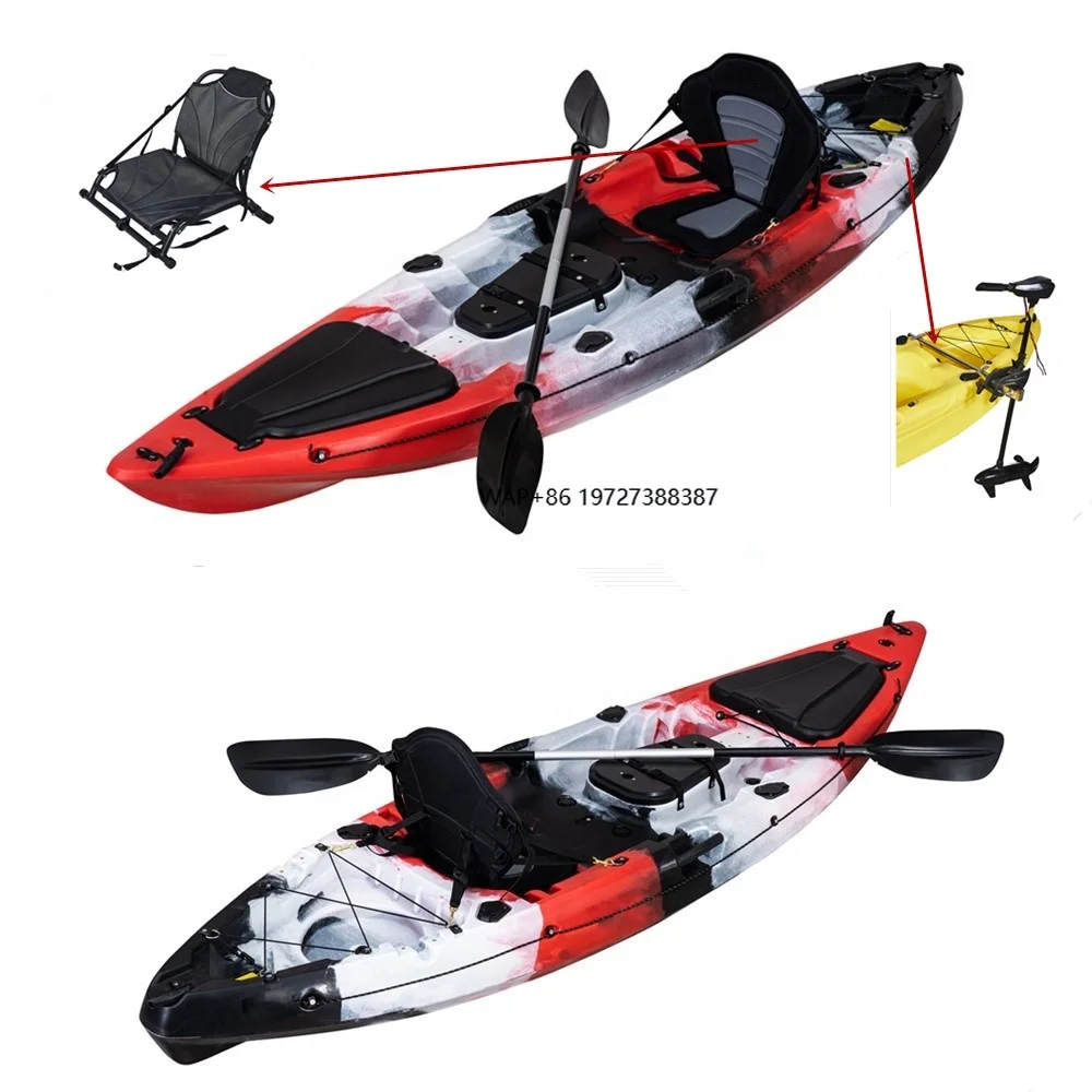 High Performance Paddle Drive Kayak with Practical Design for Fishermen