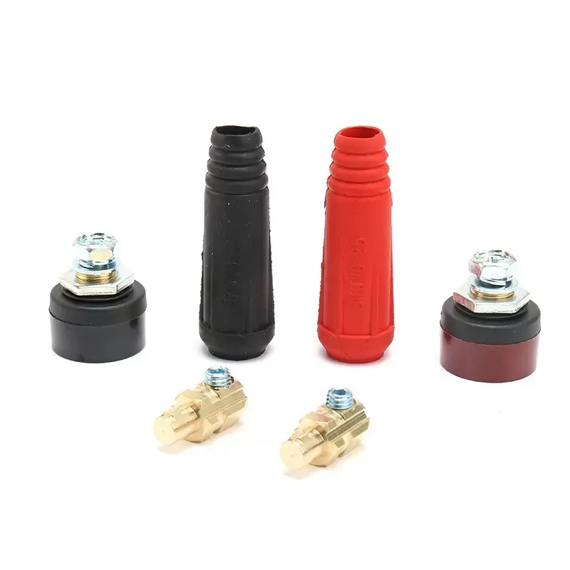 4 قطعة/المجموعة TIG آلة لحام تركيب سريع أنثى ذكر كابلات الموصلات المشبك المقبس محول القابس ForDinse DKJ10-25 DKZ10-25