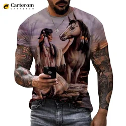 New Indians 3D T Shirt Summer Outdoor Fashion Casual O-Neck Short Sleeve Indian Culture Print Men T-shirt Casual Couples Tops