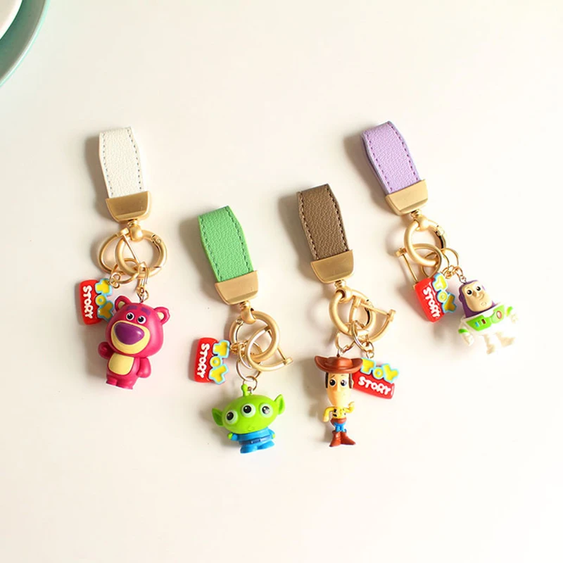 

Disney Toy Story Kawaii Anime Buzz Lightyear Key Chain Cute Sweet Lotso Woody Cartoon Pendant Accessories Lovely Christmas Gift