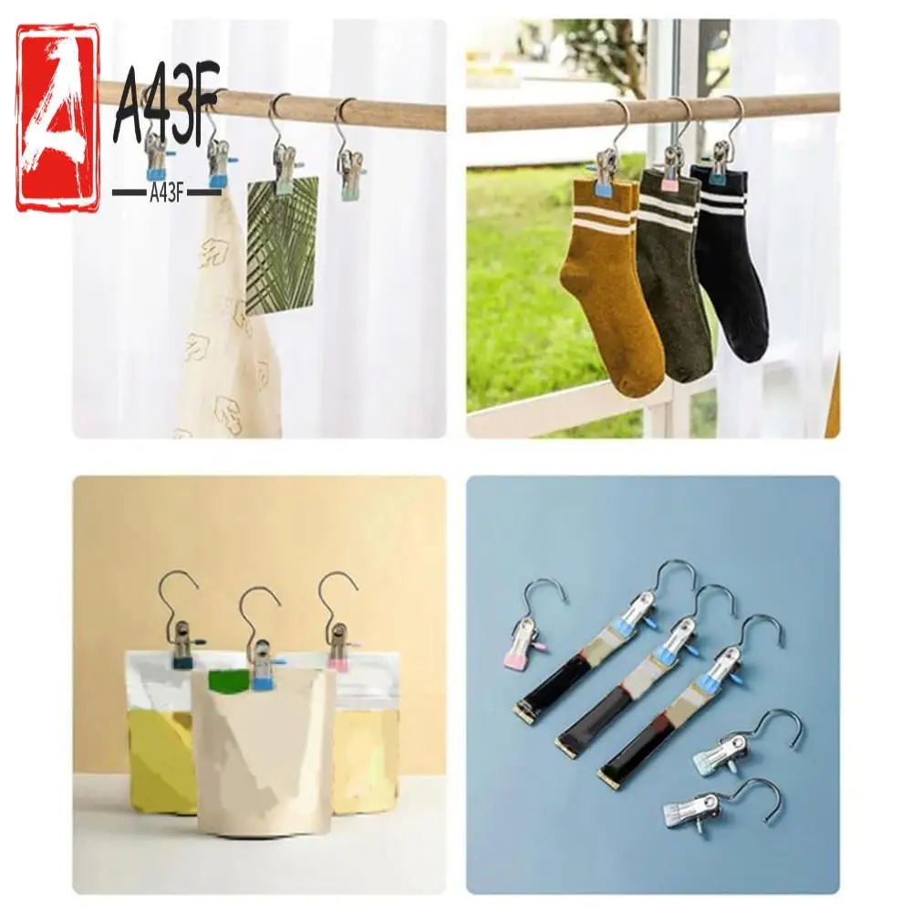 

A43F-Heavy Duty Hanging Hooks Clips,New Boot Hangers For Closet,Laundry Hooks Hanging Clip Clothes,Hat Pants Towel