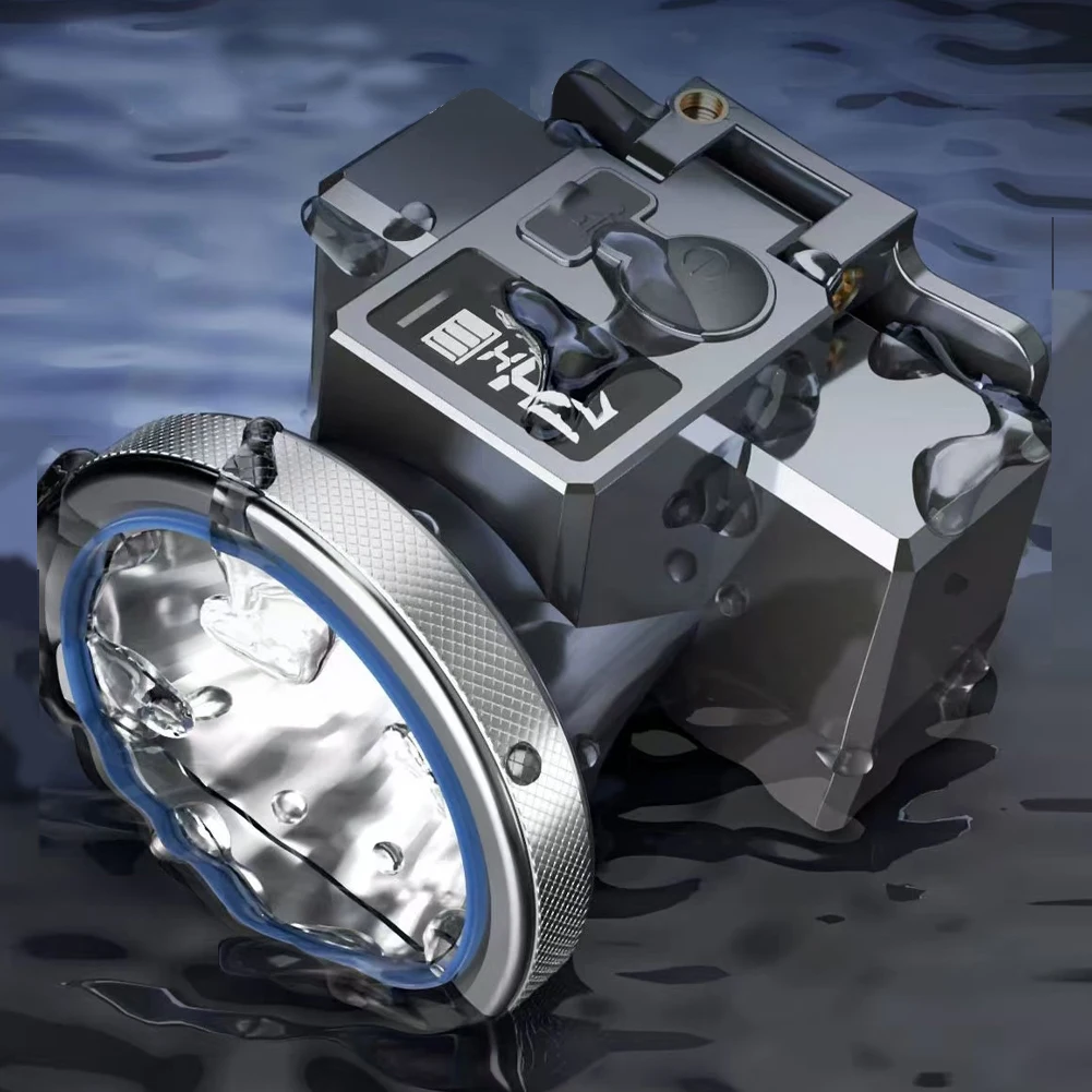 

LED Headlamp Rechargeable Headlight Waterproof Camping Flashlight Adjustable Angle Super Bright Headlight for Repairing Running