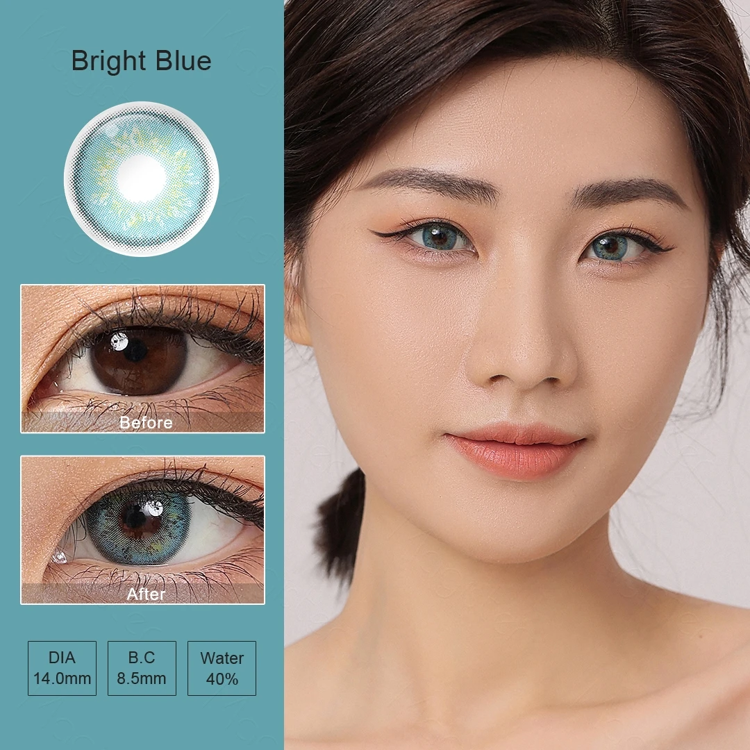 Iris Color Lens Eyes Makeup DNA Contact Lenses Beauty Cosmetic Color Contact Lenses For Eyes Iris 2pcs Yearly Colored Eye Lenses