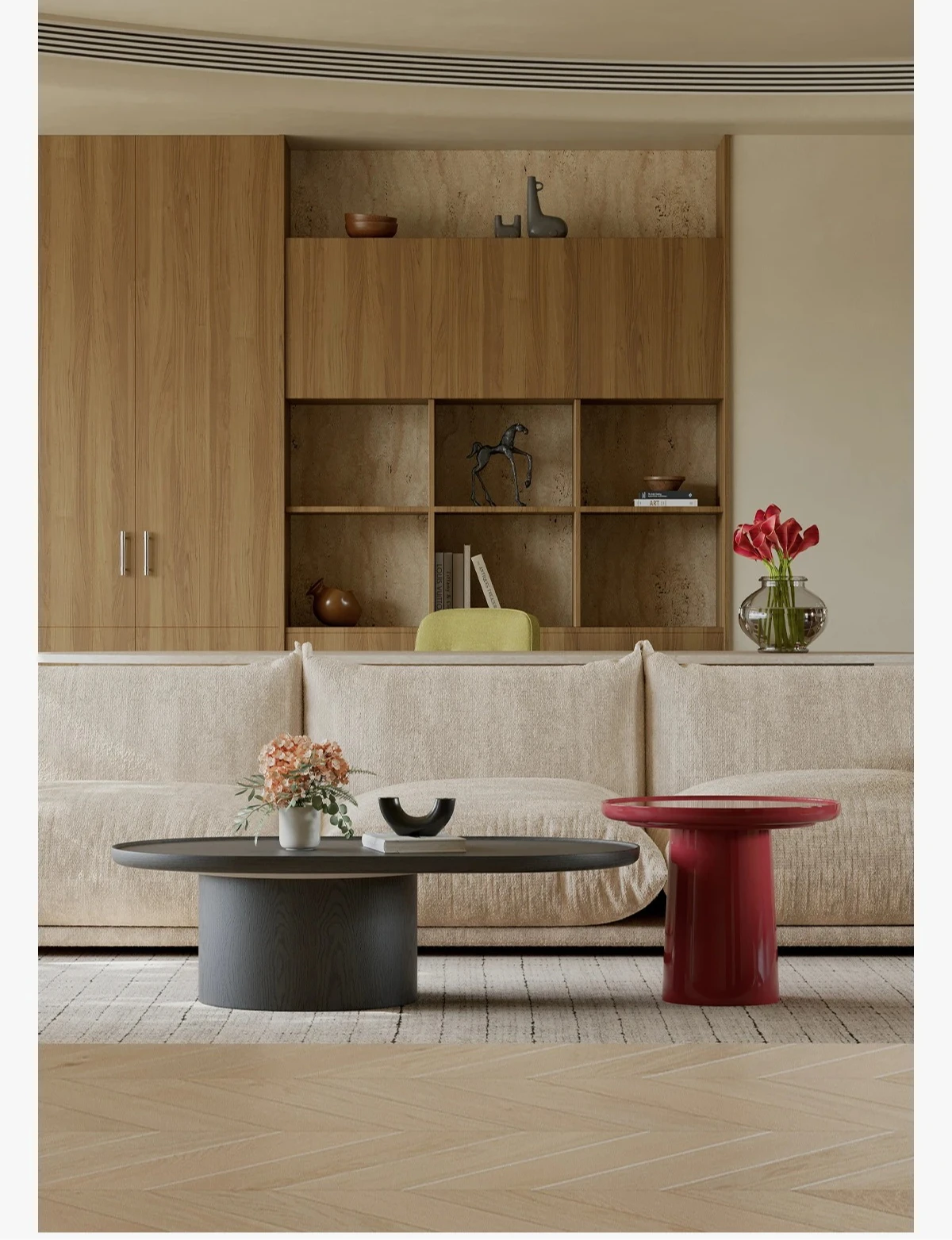 Table basse ovale salon maison moderne simple table basse table à manger intégrée