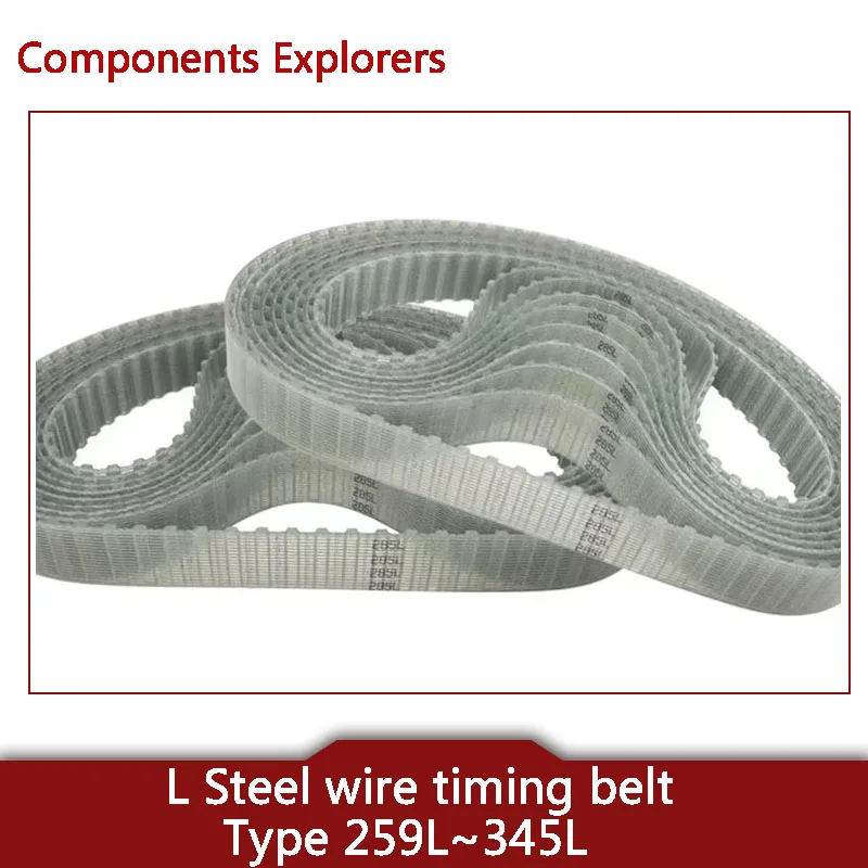 Steel Wire L Synchronous Timing Belt 259L/270L/280L/285L/300L/315L/322L/330L/345L Width 15/20/25mm Closed Loop Belts