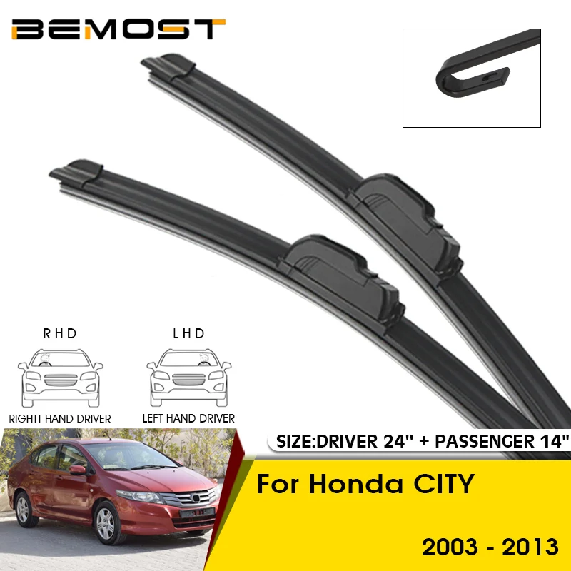 Car Wiper Blades For Honda CITY 2003-2013 Windshield Windscreen Front Window Blades 24\