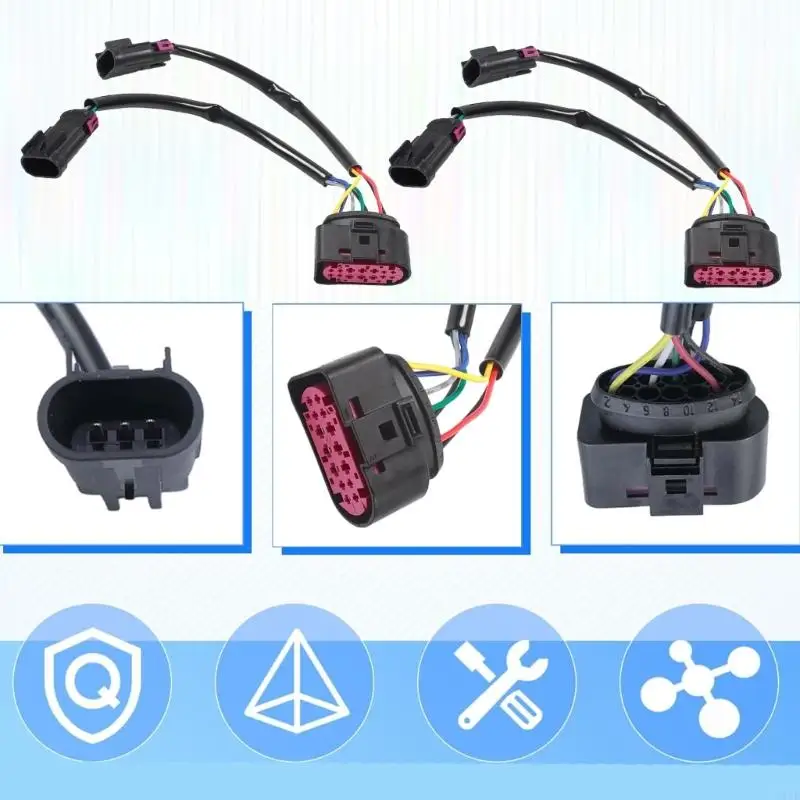 2025 جديد 2 قطعة المصباح إلى مصباح أمامي لجهاز الإسقاط الأسلاك التثبيت السريع لشاحنة 2009-2018 استبدال يسخر التحويل #3