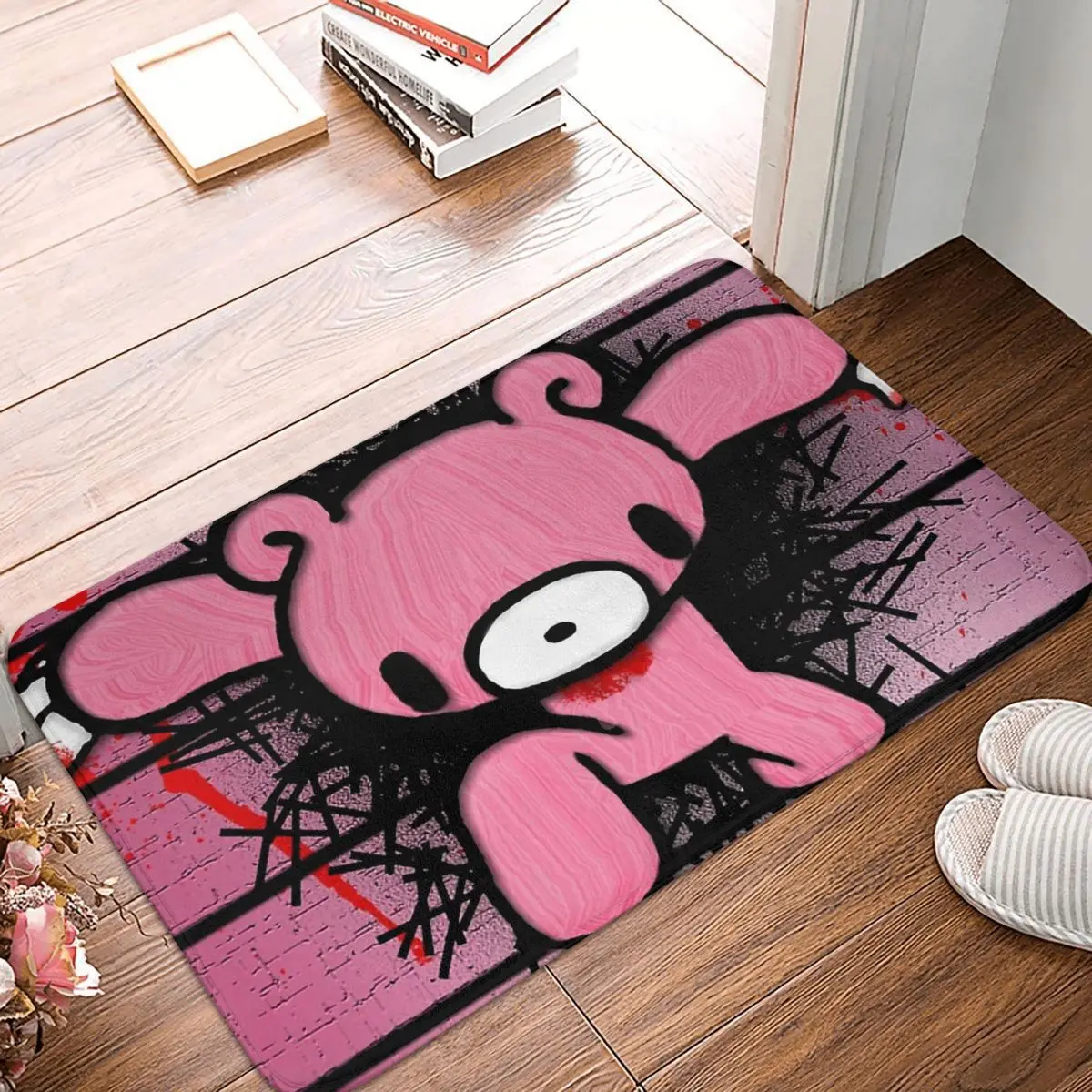 Anti-Slip Doormat Kitchen Mat Gloomy Bear Balcony Carpet Entrance Door Rug Home Decorative