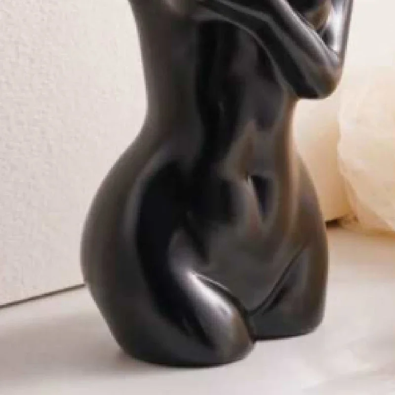 Vase en résine de règle nordique, sculpture de corps féminin en céramique, vase pendentif, décor de bureau, fleur séchée de Gand ement