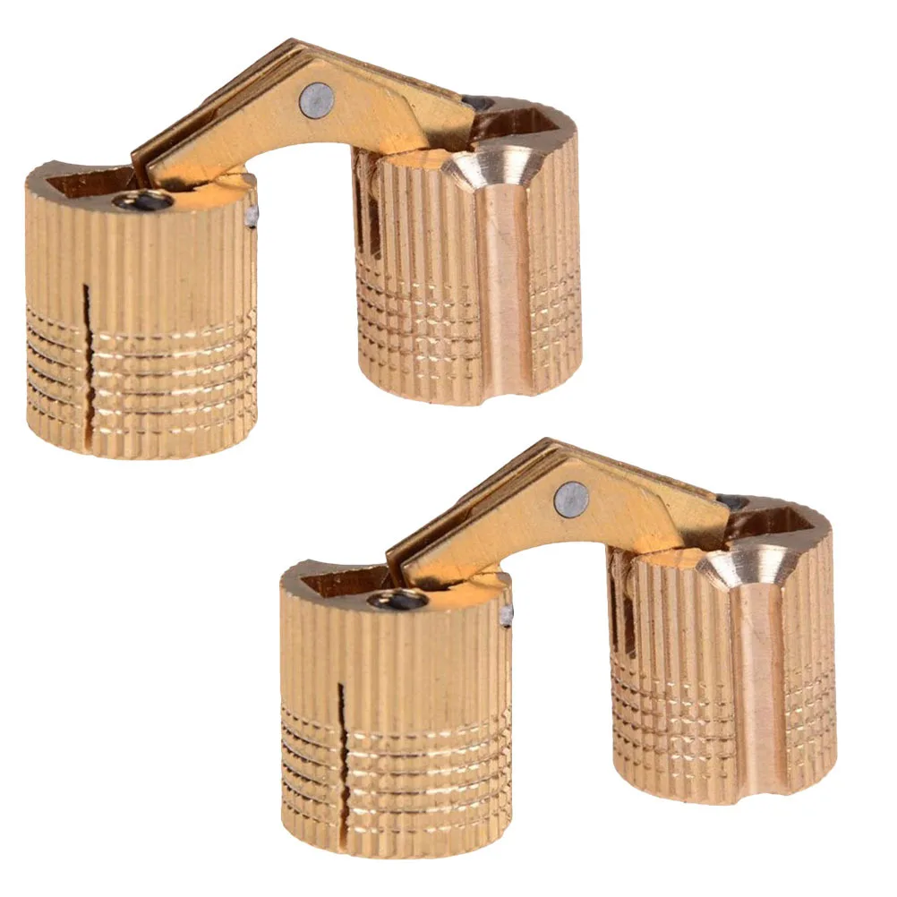 

2pcs Copper Hidden Hinge 14Mm Self Closing Spring Mechanism For Wooden Boxes Cases Jewelry Storage Automatic Box Hinges
