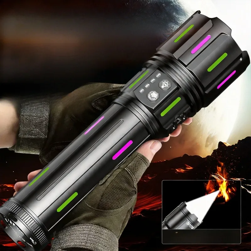 Super Bright High Lumen Flashlight Flashlight Zoomable Long Range Long Battery Flashlight Portable Torch for Camping Outdoor Use