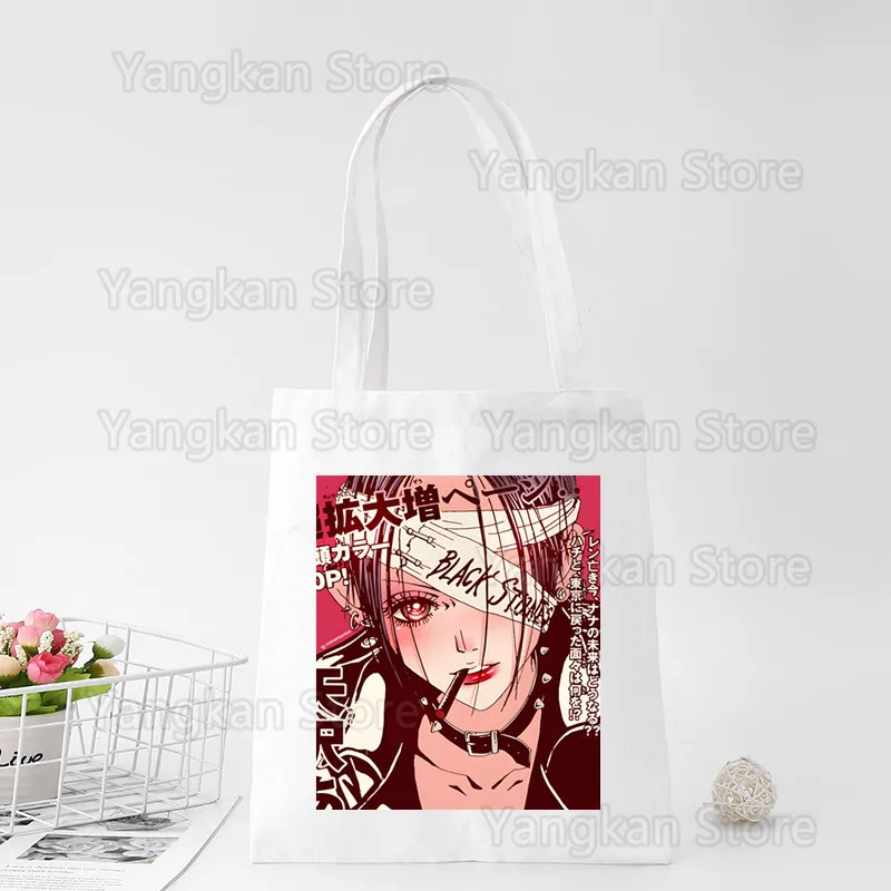 

Anime Nana Osaki Manga Shopper Bags for Women Resuable Tote Bag Harajuku Large Capacity Shopping Bag Anime Printing