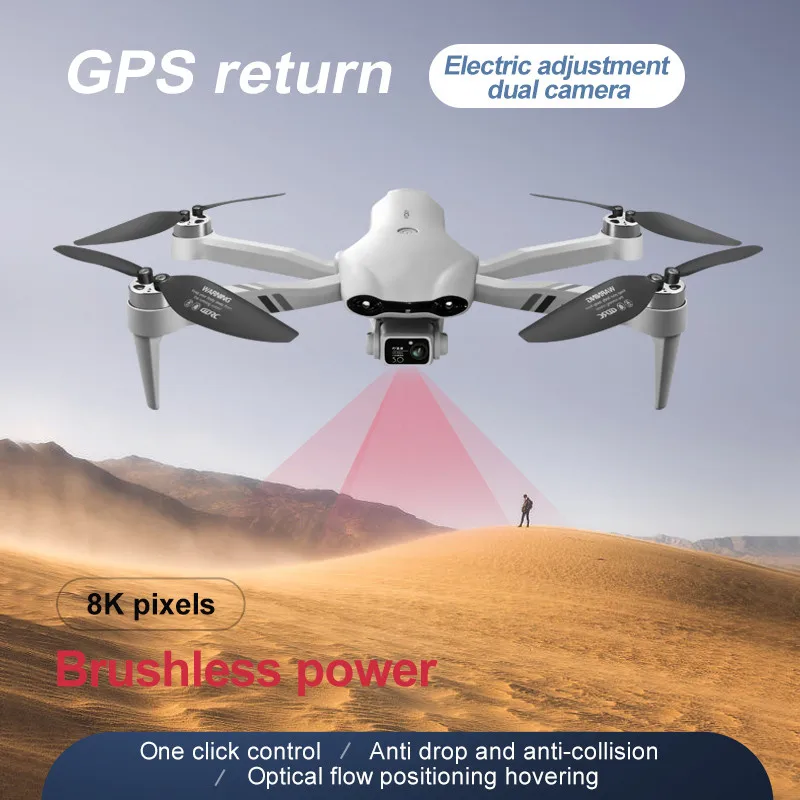 4DRC Nowy F10 8K GPS Drone 4K HD Podwójny aparat Wifi FPV Składany quadcopter Bezszczotkowy helikopter RC Drone Zabawki Prezenty