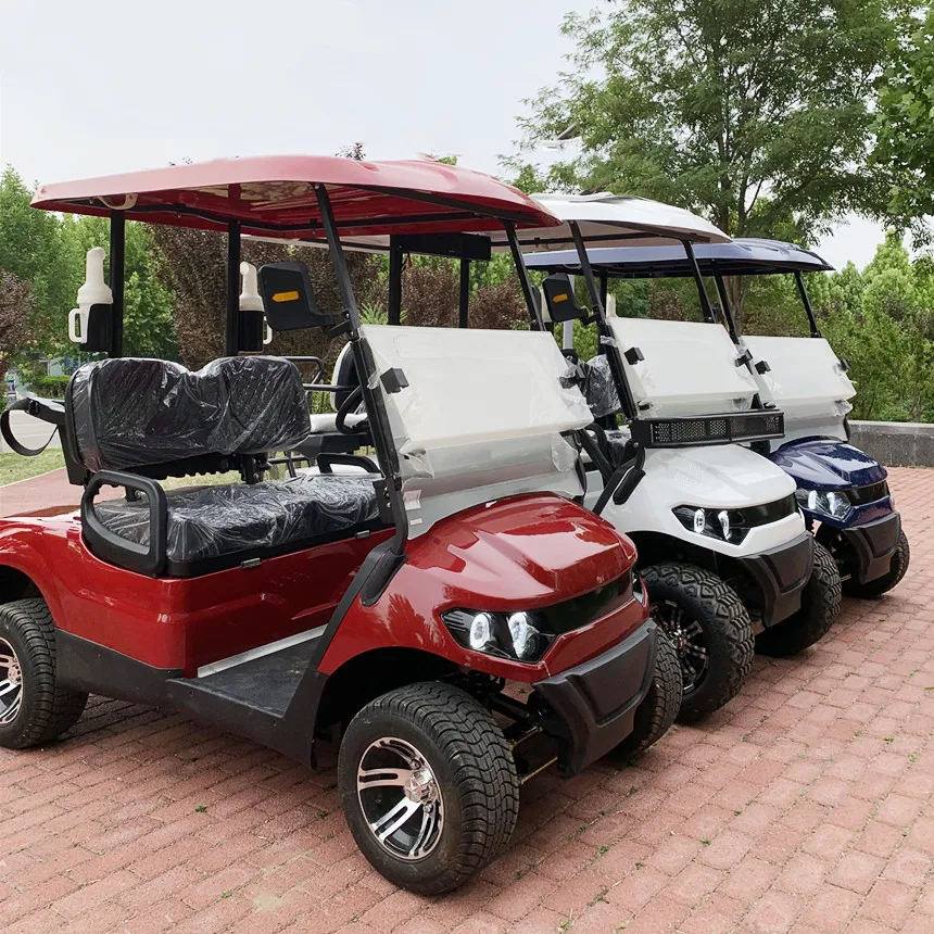 China Dynamics Golf Cart Lithium Battery Luxury Off-Road 4-Wheel Electric Golf Cart Street Legal Golf Cart Model E 6 Seat