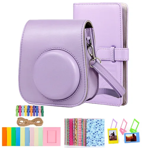 Nuevo paquete de cámara Fujifilm Instax Mini 11 con estuche/álbum de 96 fotos/10 marcos de fotos colgantes/5 marcos de mesa/20 pegatinas