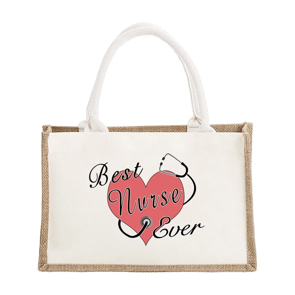 Bolso de compras para mujer, bolsos de mano de lona, serie de patrones de enfermera, bolsos de compras de moda portátiles ecológicos, bolso de mano grande de moda Taylor Merch