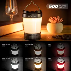 SOFIRN LT1S Camping Lantern USB-C Rechargeable 21700 Adjustable LED Color Temperature Reverse Charge Power Indicator