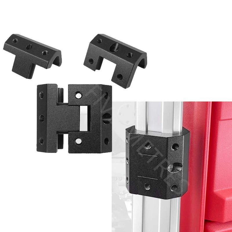 

Универсальный черный зажим для направляющих, совместимый с системой упаковки Milwaukee, адаптер для направляющих Packout, крепления-боковые на уголке направляющей Packout