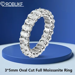 2.5/6.6cttw Taglio Ovale Moissanite Anello di Fidanzamento Per Le Donne 925 Sterling Silver Lab Diamante Promessa Wedding Band Gioielli Certificati