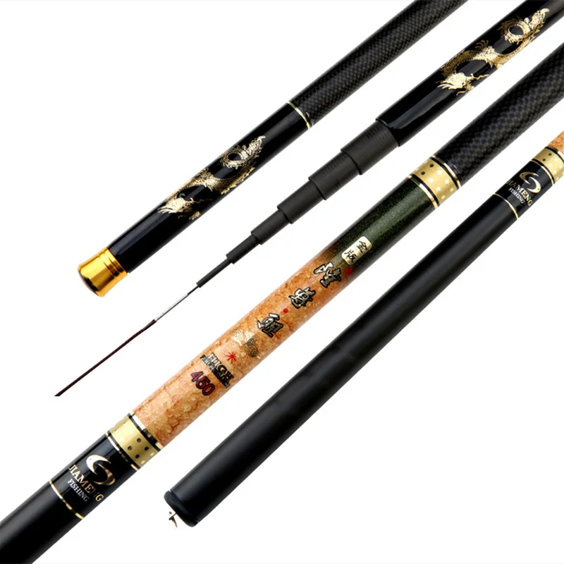 Super Light Hard Fishing Rod Carbon Shrinkable Stream Rod 3.6M-7.2M Tourist Carp Rod Stream Freshwater Fishing Rod