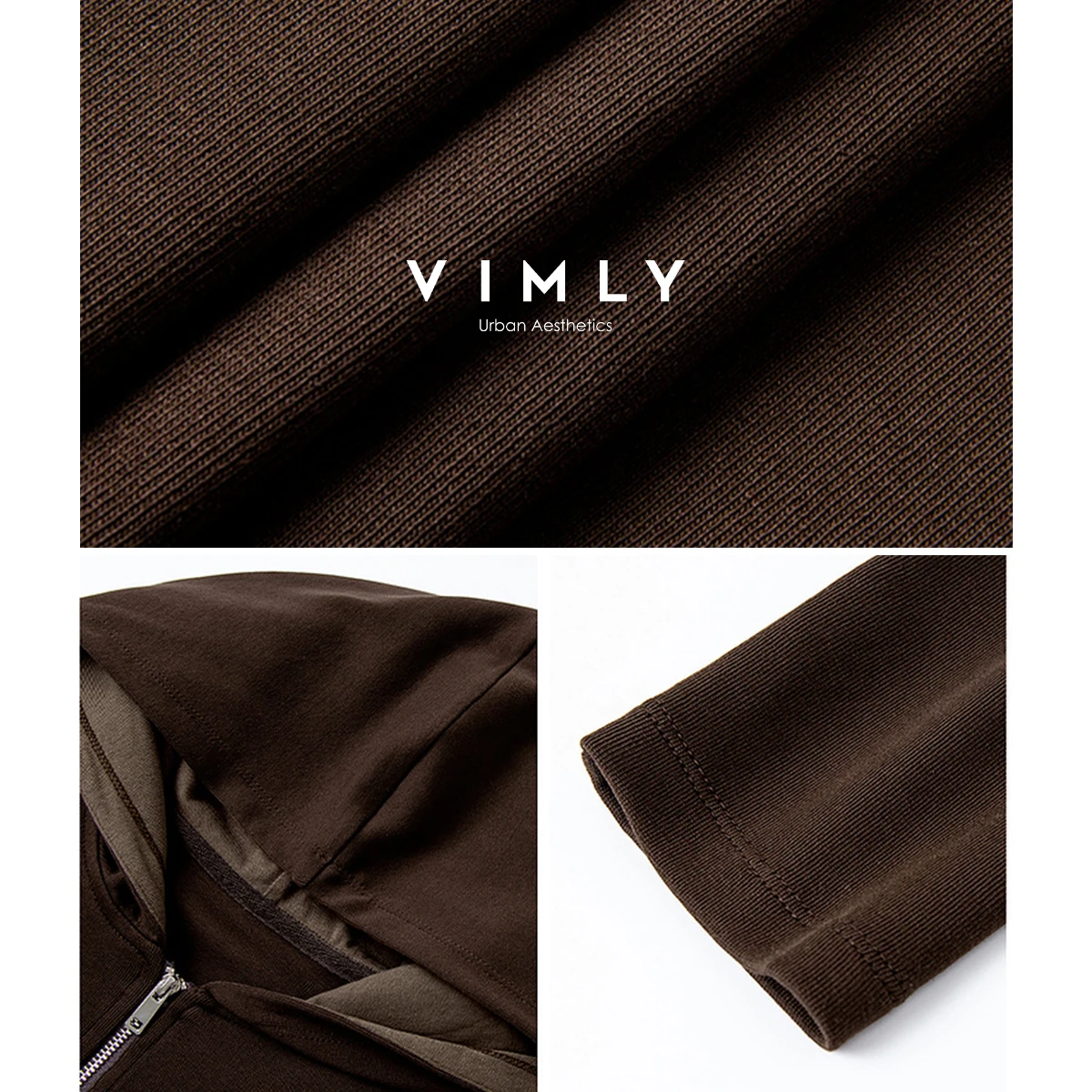 VIMLY Women's Hoodies 2025 Autumn Casual Slim Fit Half-zipper Long Sleeve Sweatshirt Hooded Patchwork Ladies Tops A1926