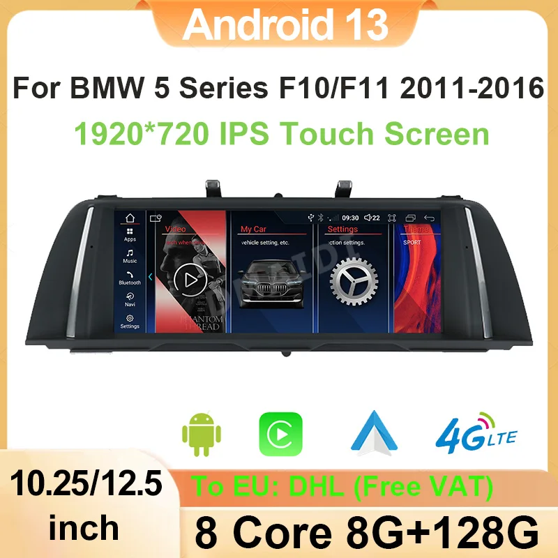 

Android 13 Car Multimedia Video Player Intelligent Screen For BMW 5 Series F10 F11 ID8 8 Core Wireless Carplay GPS Navigation 4G