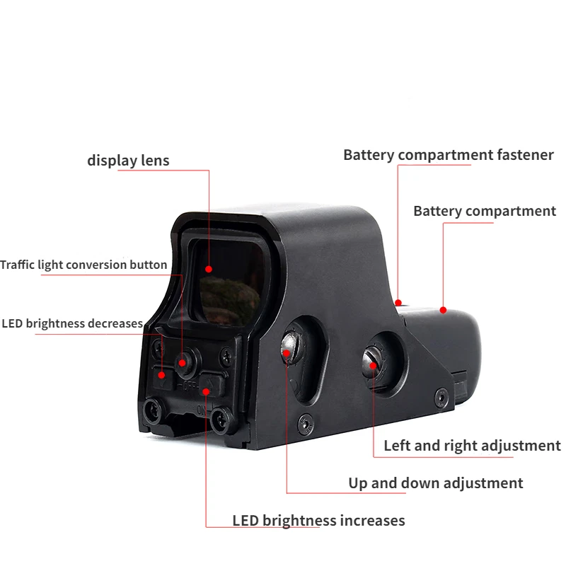 551 552 553 558 Red Green Dot Holographic Sight Scope Hunting Reflex Sight Riflescope 20mm Mount Airsoft Gun