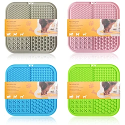 Poursweet Dog Lick Mat with Suction Cups Slow Feeders Licking Pet Anxiety Relief Cat Training for Food, Yogurt, Peanut Butter