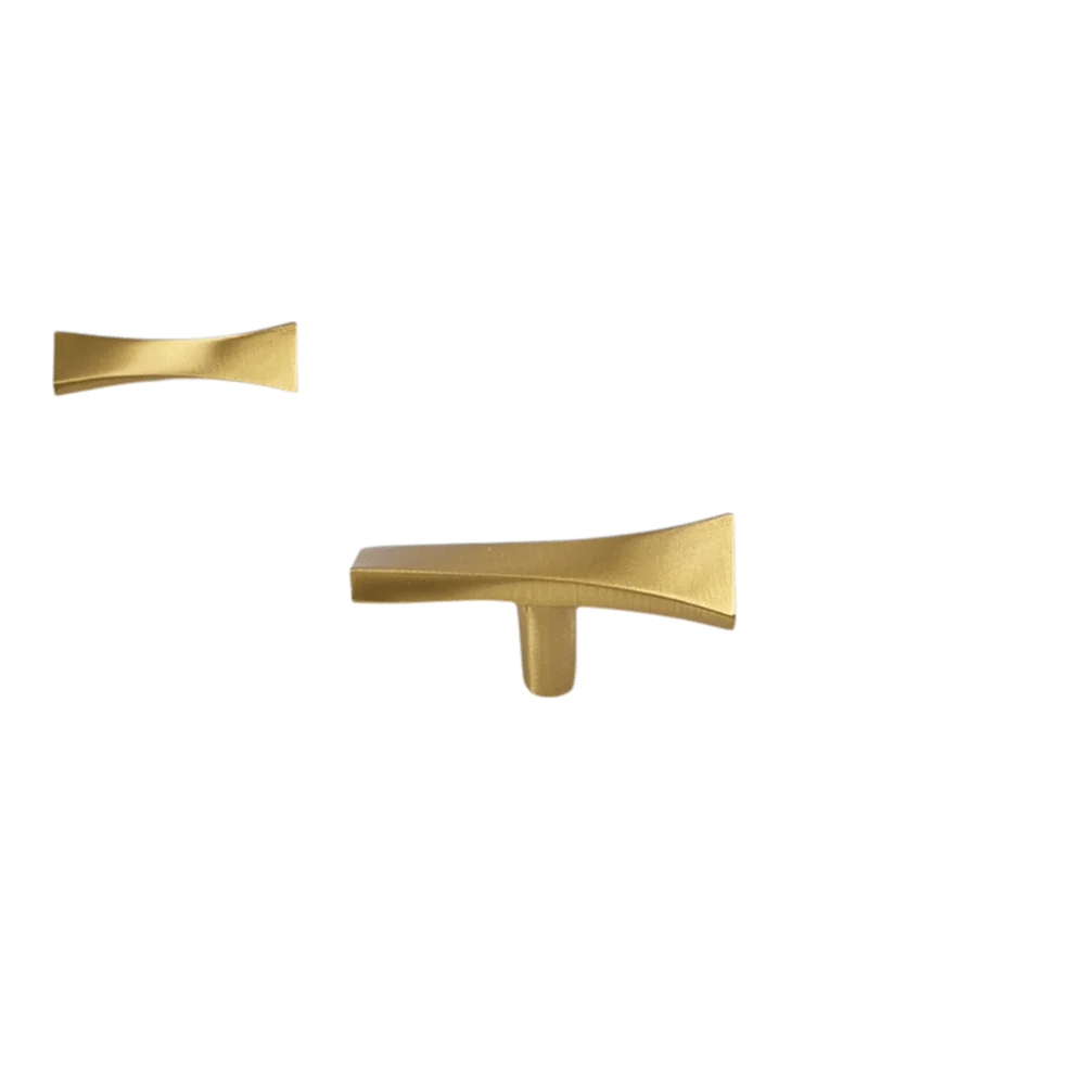 Solid Brass Cabinet Pull Handles Matte Glaze Finish Modern Minimalist Cabinet Hardware Fingerprint Resistant