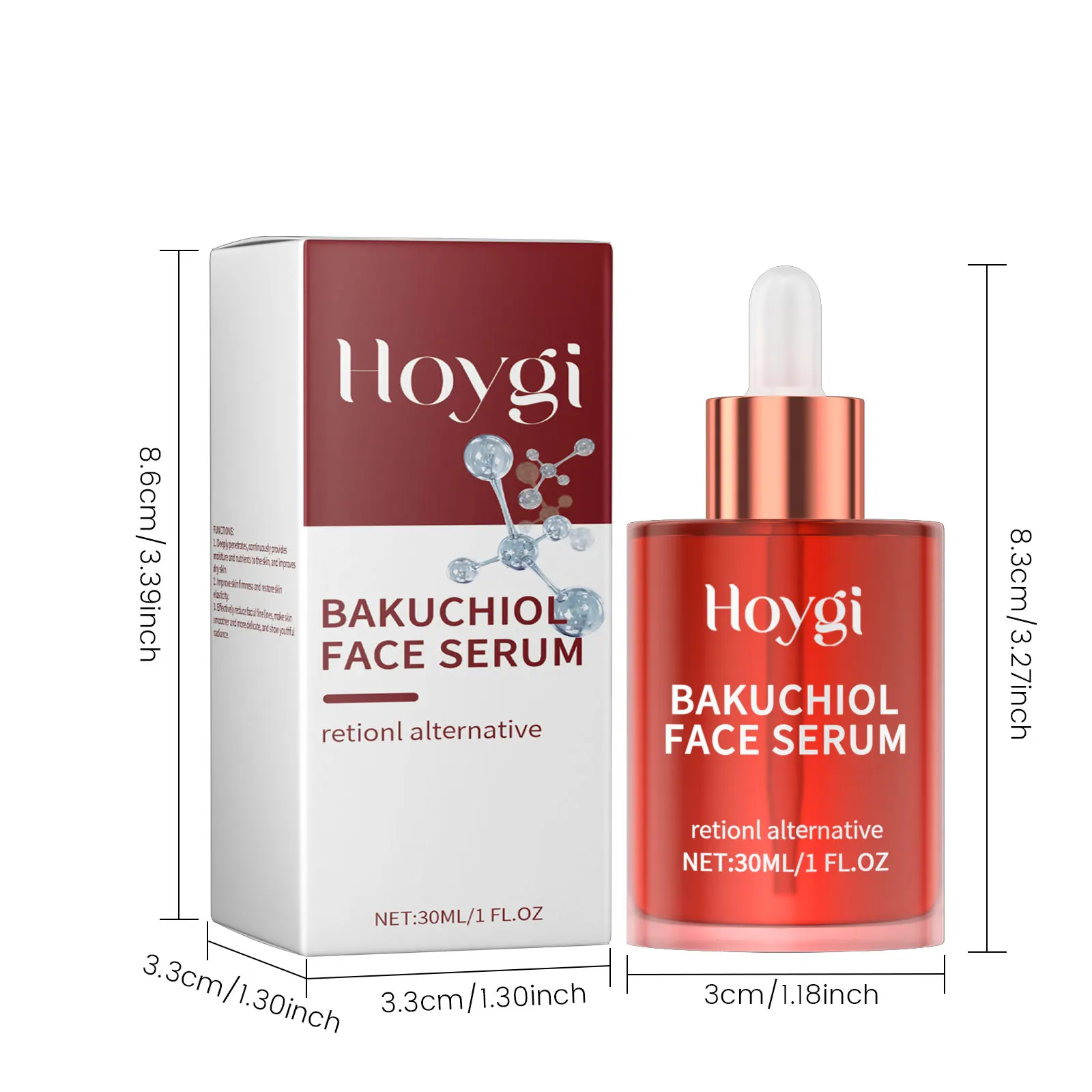 Bakuchiol Face Serum Lifting Firming Remove Fine Lines Skin Rejuvenation Brightening Hydrating Retinol Face Essence Care