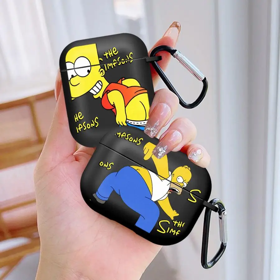 Parody The Simpsons Homer Bart Earphone Cases Cover Case For Airpods 2 3 4 Pro Pro3 1 Pro2
