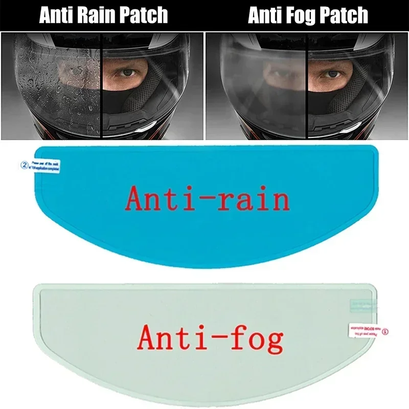 1-2PCS Motorcycle Helmet Clear Rainproof/Anti-fog Film Helmet Lens Durable Nano Coating Sticker Safety Driving Moto Accessories