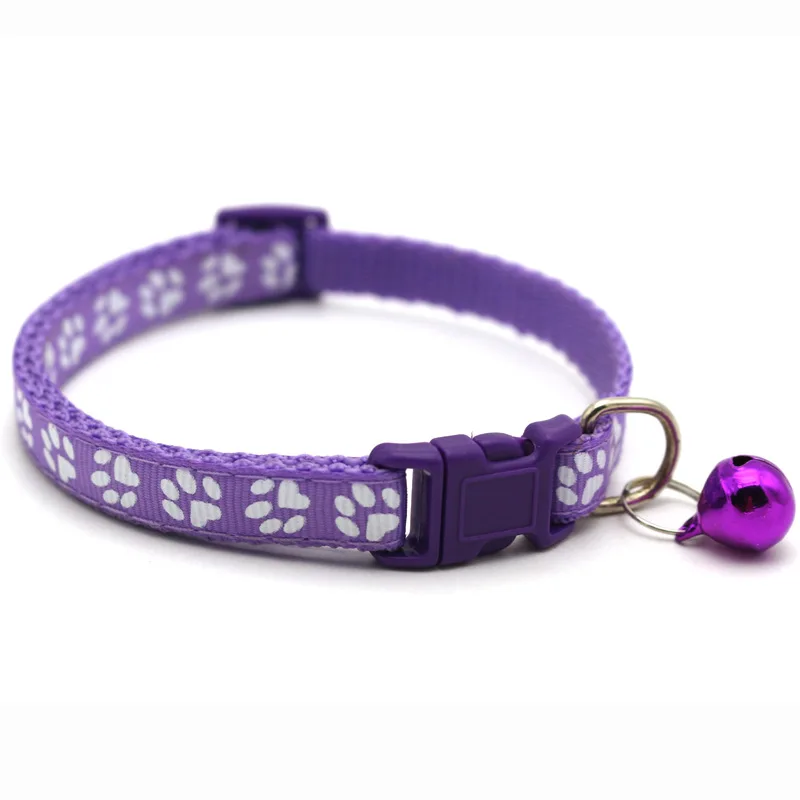 15-farbiges Fußpfotenabdruck-Glockenhalsband für Kätzchen, Hund, rosa Katzenhalsband, Kätzchenzubehör, Haustiere, Katzen, Zubehör, Haustierprodukt für Katzen – Detail 16