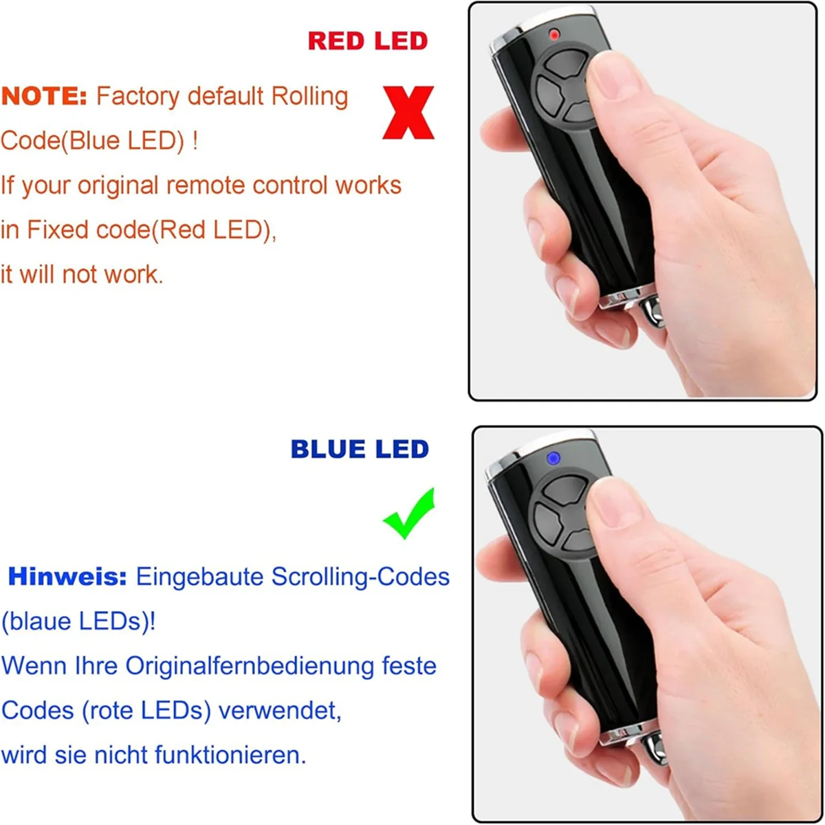Efficient 868MHz Garage Door Opener,Replacement Garage Door Openers for Hormann Handheld Transmitter HSE-4-868-BS