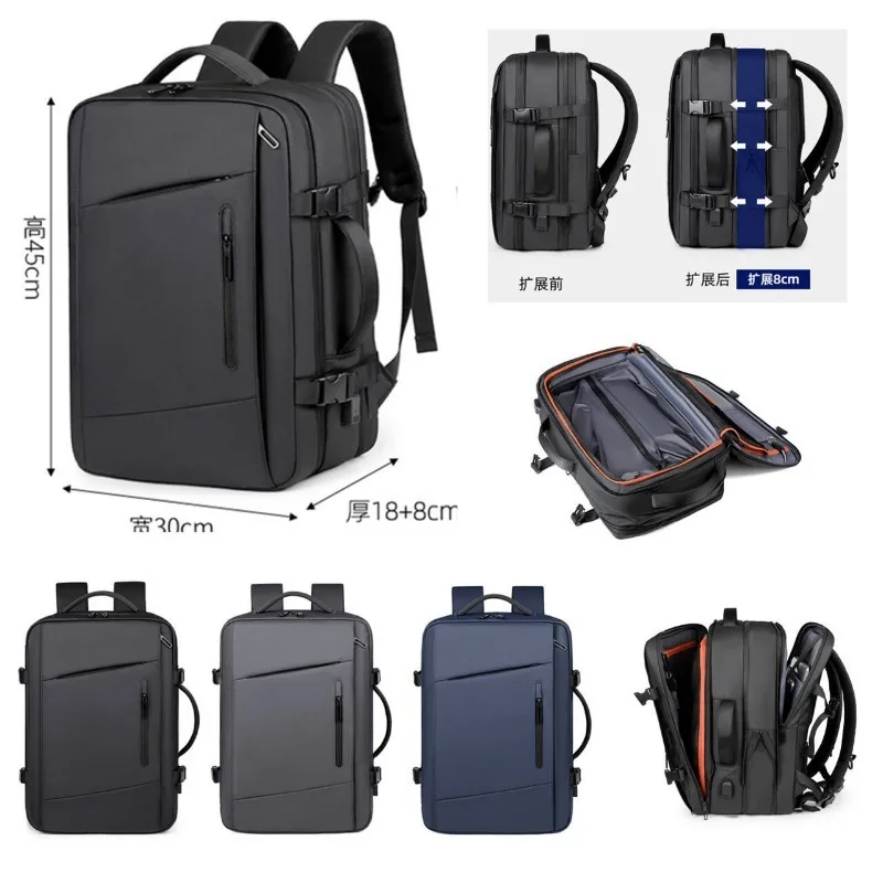 Lightweight Business Large Capacity Vacuum Compressed Backpack for Men - Expandable Travel Vacuum Backpack for Men