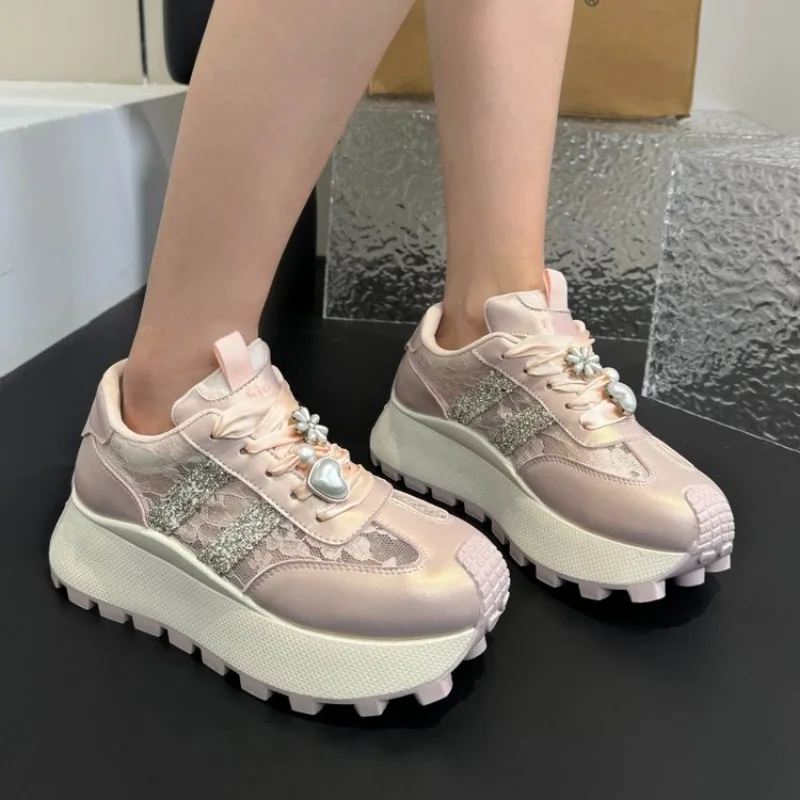 

fashion sneakers women trends 2024 summer New Platform jogging Casual woman Shoes mesh Breathable Vulcanize designer shoes