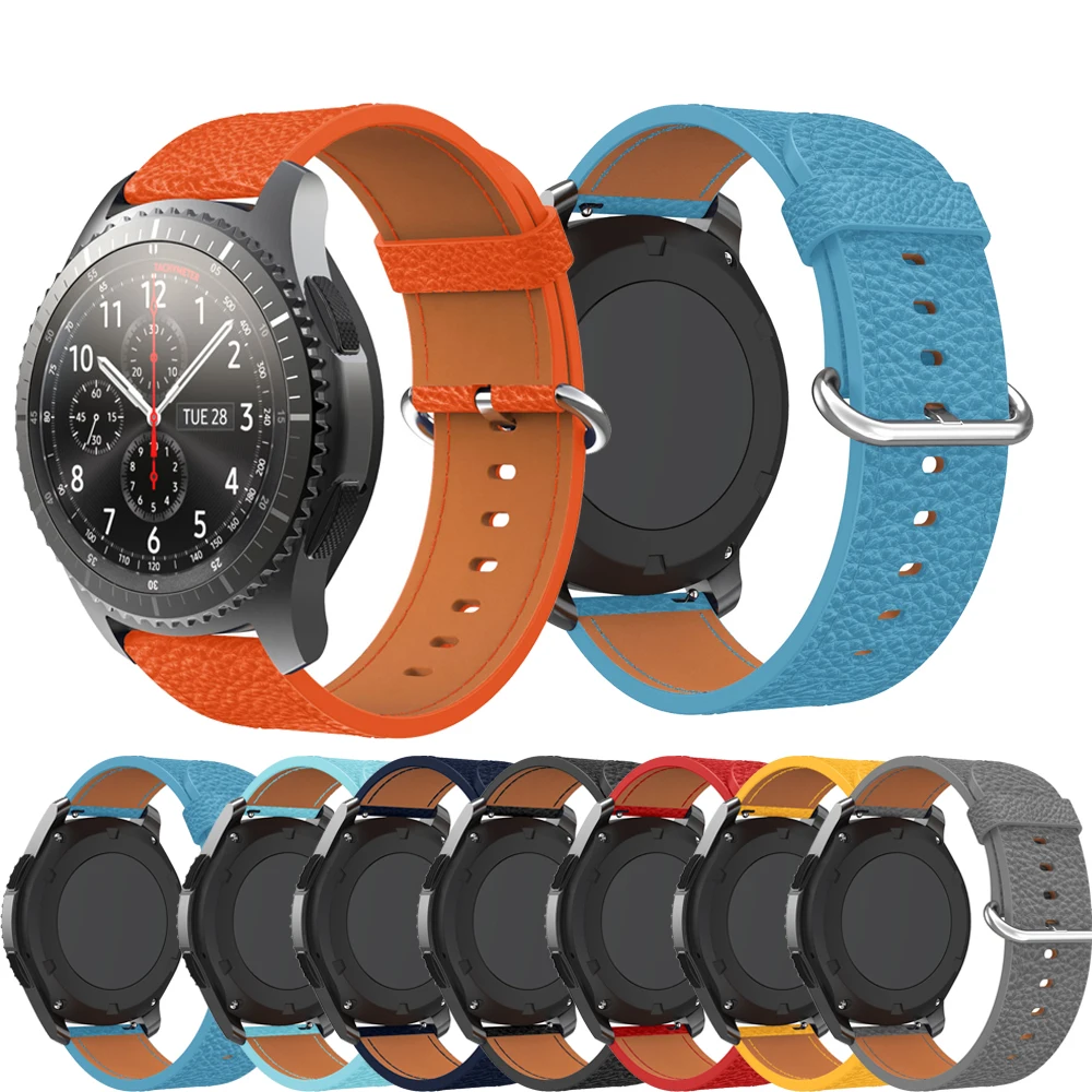 

For Samsung Gear S3 Premium Vintage Crazy Horse Genuine Leather Straps for Samsung Galaxy Watch 46mm Bands 22mm Frontier Classic