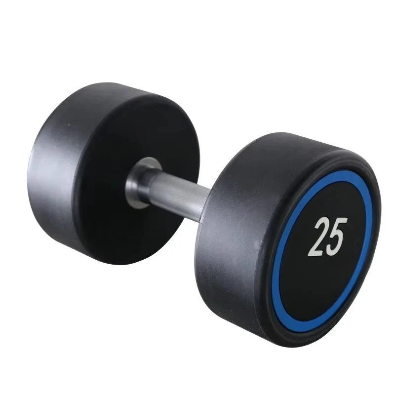 50kg Round Head Dumbbell Set Rubber Coated Cast Iron Bodybuilding Weights Durable Comfortable Grip Home Gym Equipment